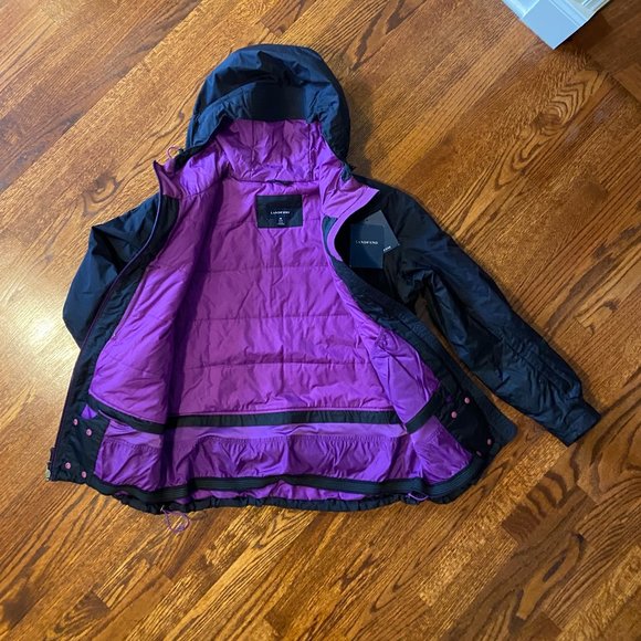 NWT Lands' End Black/Purple F(X) Primaloft Jacket — Size Medium - Picture 2 of 13